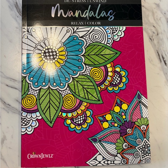 Mandala Other - Crown Jewlz Mandalas Coloring Book - Pink and Green